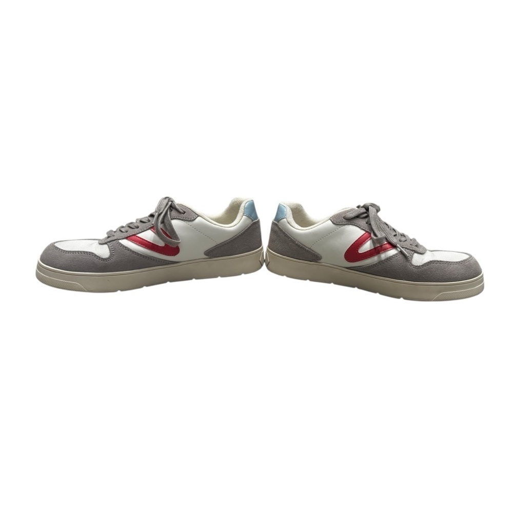 Women’s Tretorn Stadium White, Red and Gray Lace Up Leather Sneakers: Size 9.5M - Picture 9 of 11